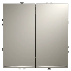 Изображение Проходной переключатель встраиваемый VOLTUM S70 двухклавишный с подсветкой 10А (кашемир)